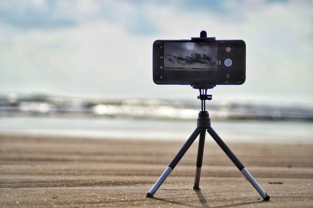 Representative smartphone tripod setup for creating content